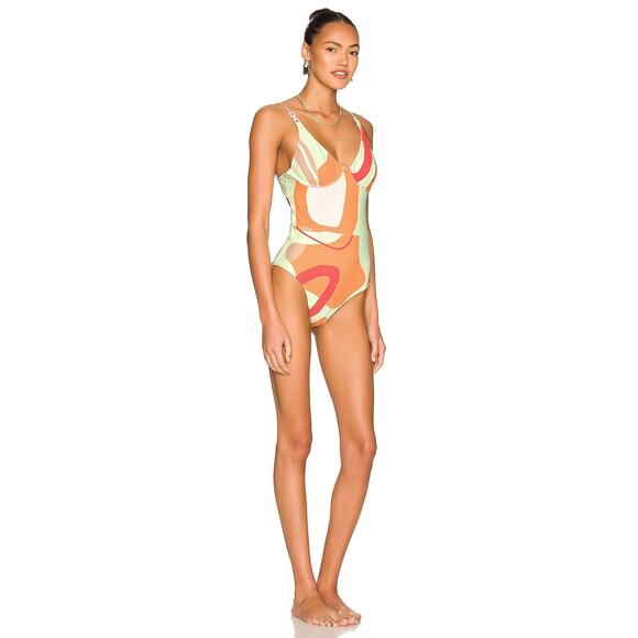 REVEL REY Inez Underwire One-piece Swimsuit In Multi Size Small NWT - Picture 2 of 12